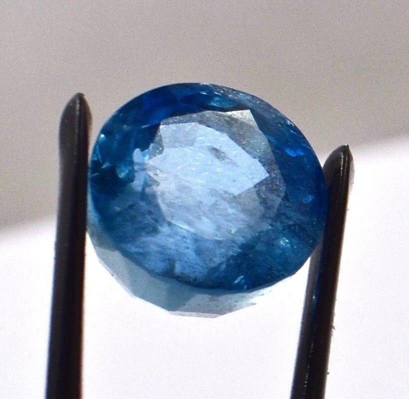 NATURAL BLUE AQUAMARINE ROUND CUT 8.56 CARATS GEMSTONE FOR RING PENDANT