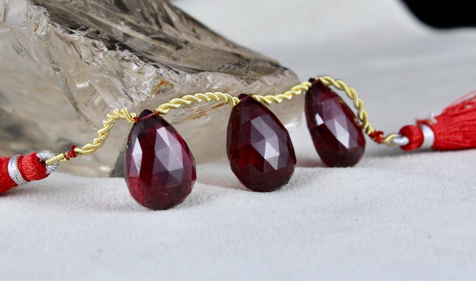 Certified Natural Pink Tourmaline Rubellite 57.40ct Gemstone Earring Pendant