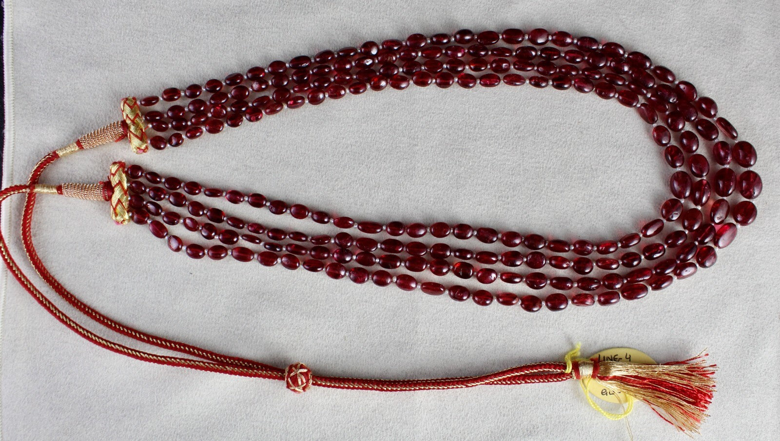 Certified Natural Red Spinel Beads Pearl Necklace 434 Ct 4l 408 Ct Gemstone
