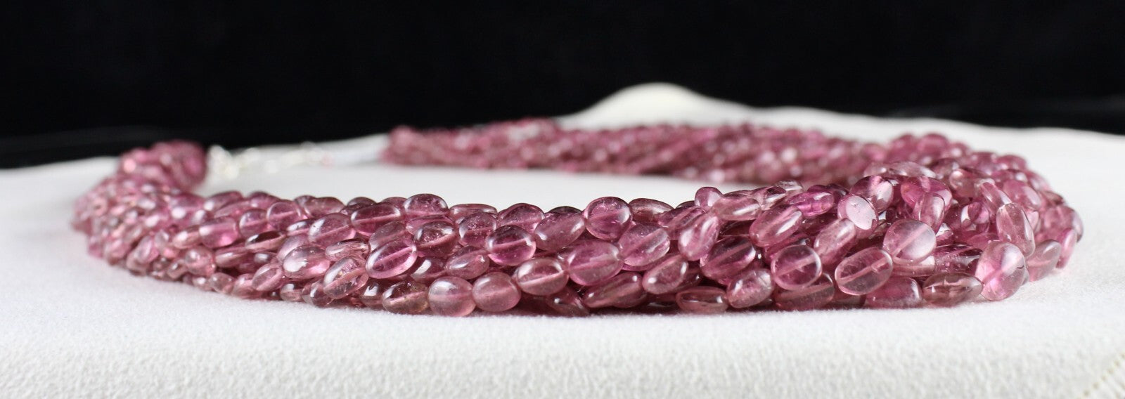 Certified Natural Pink Tourmaline Beads 745 Ct Long Gemstone Necklace