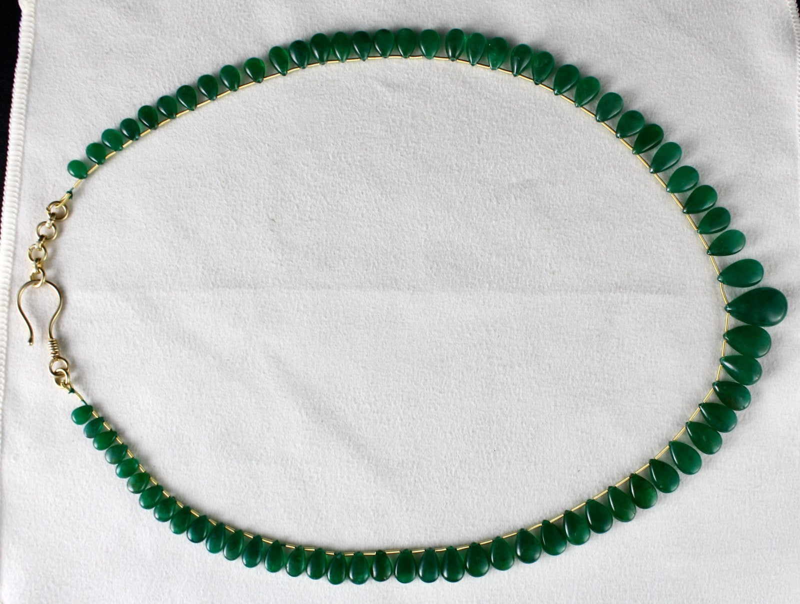 Certified Natural Emerald Teardrop Necklace 174.42 Ct Hanging Gemstone Designing