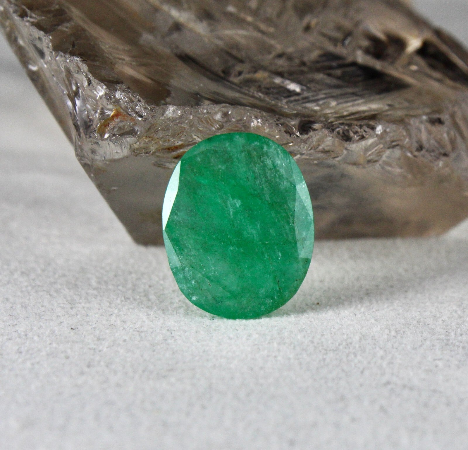 Certified Natural Unheated Emerald Oval Cut 15.30ct Gemstone Ring Pendant