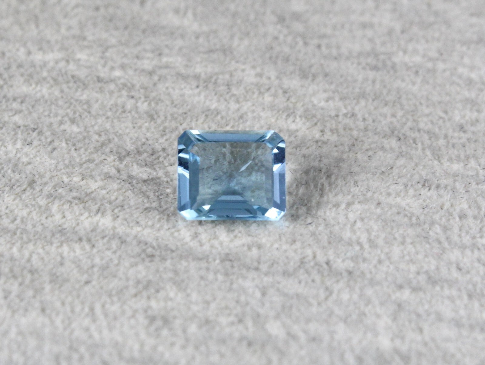 Rare Blue Aquamarine 1.60 Ct Octagon Cut Gemstone Pendant Ring For Wedding