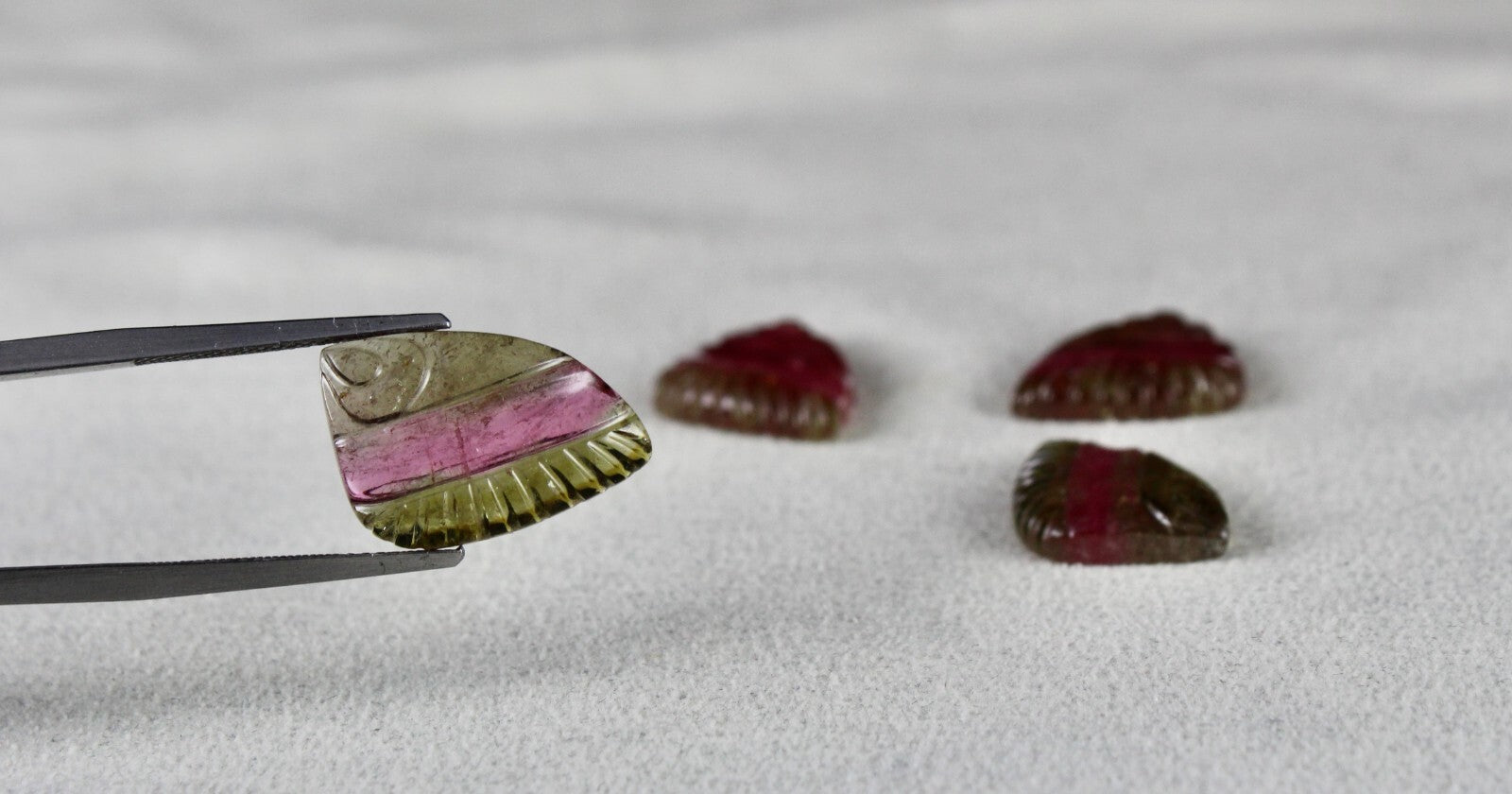 Certified Natural Multi Colour Tourmaline 34.07 Ct Gemstone Pendant Earring