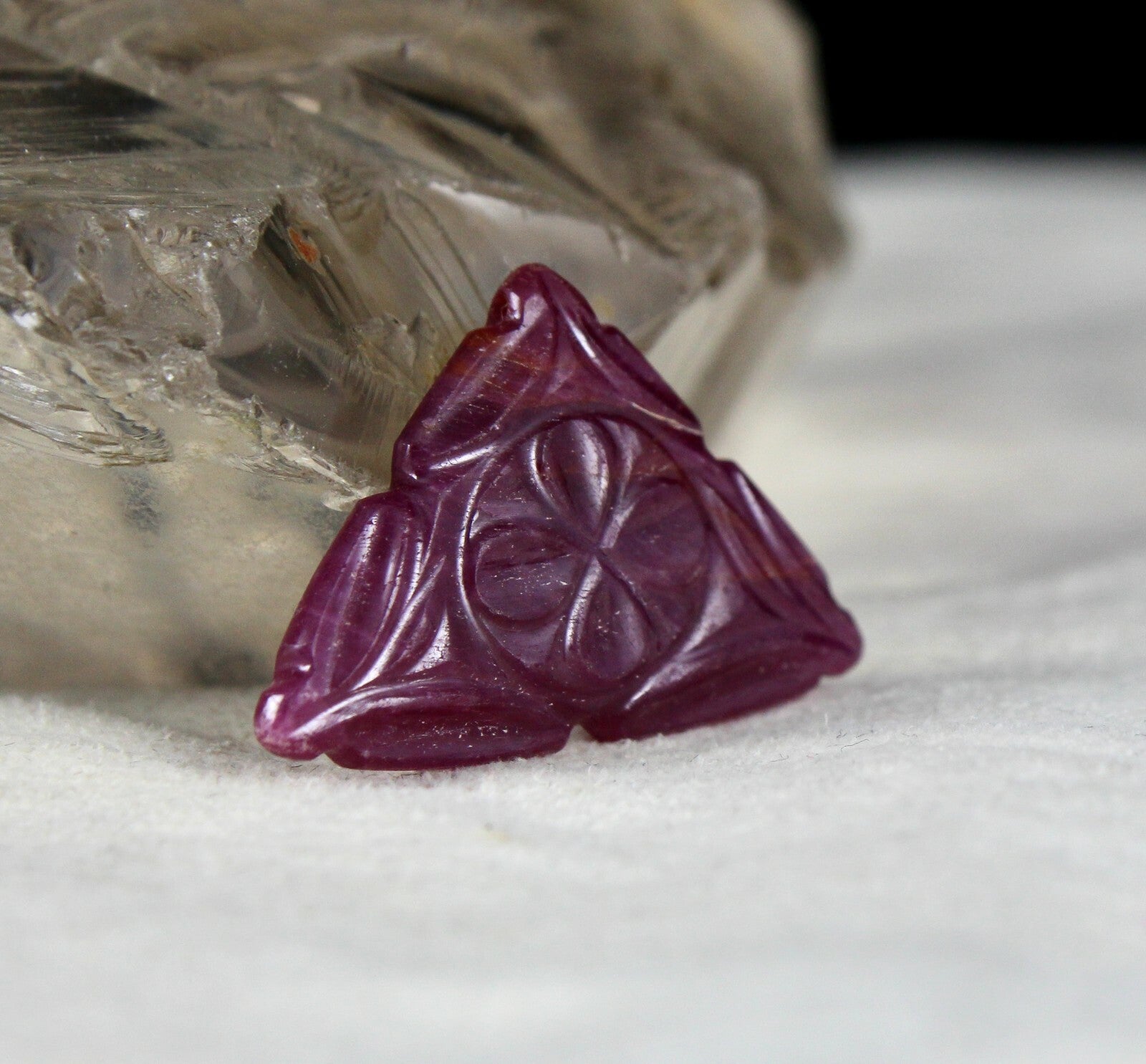 Certified Natural Untreated Ruby 43.70 Cts Carved Gemstone Pendant Set