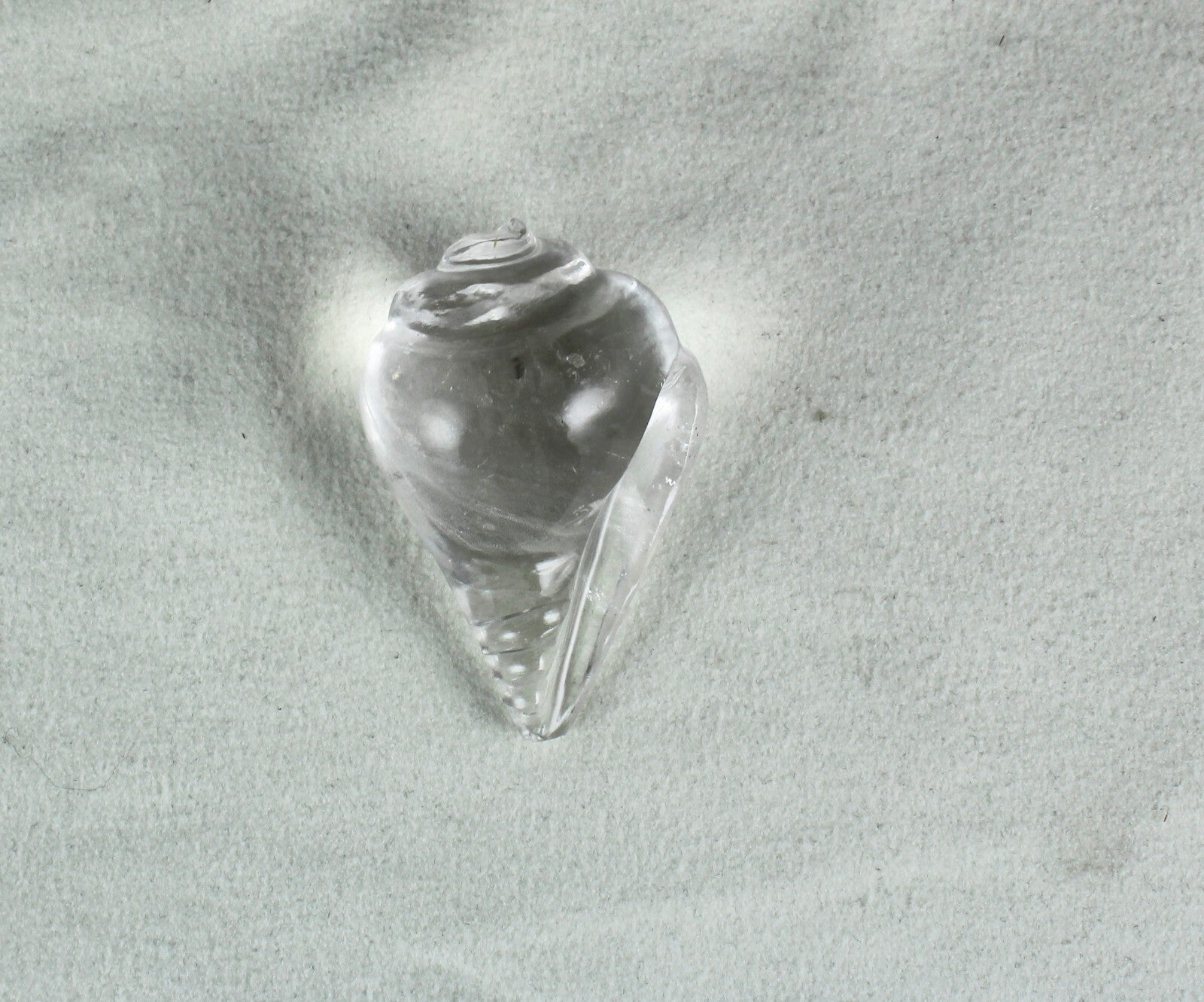 153 Ct Natural Rock Crystal Quartz Gemstone Carved Spiritual Decor Shank