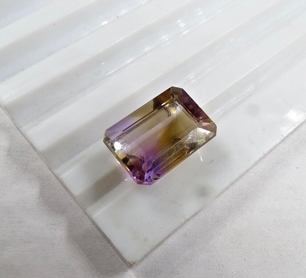 19X10 MM NATURAL AMETRINE CUT OCTAGON 18.91 CTS GEMSTONE FOR RING & PENDANT