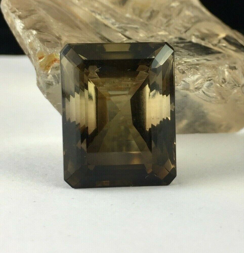 Natural Smoky Quartz Octagon Cut 27x21mm 85.98 Cts Big Gemstone Pendant Design