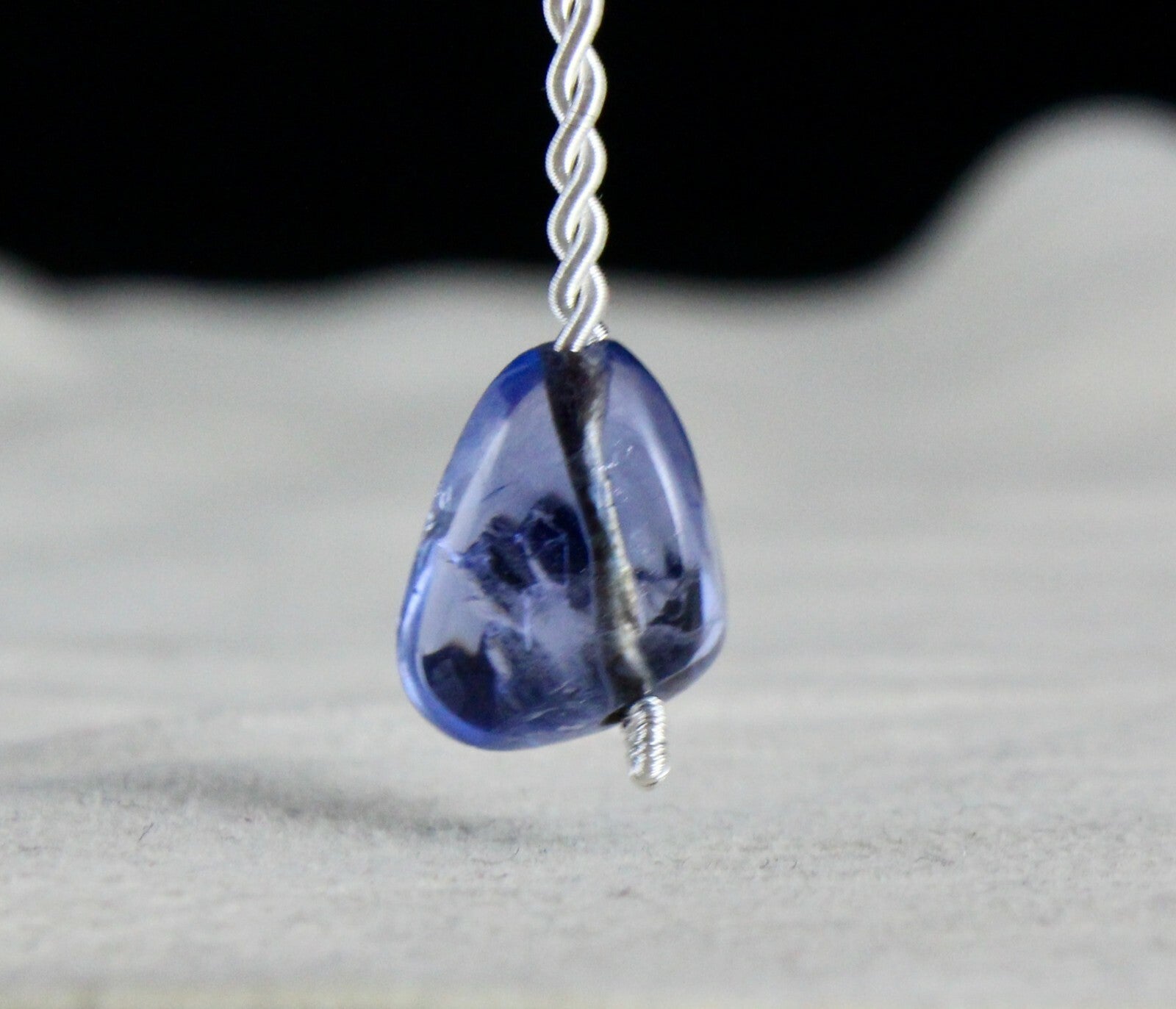 15x12 Mm Certified Natural Blue Sapphire Bead Nugget 12.41 Ct Gem Pendant