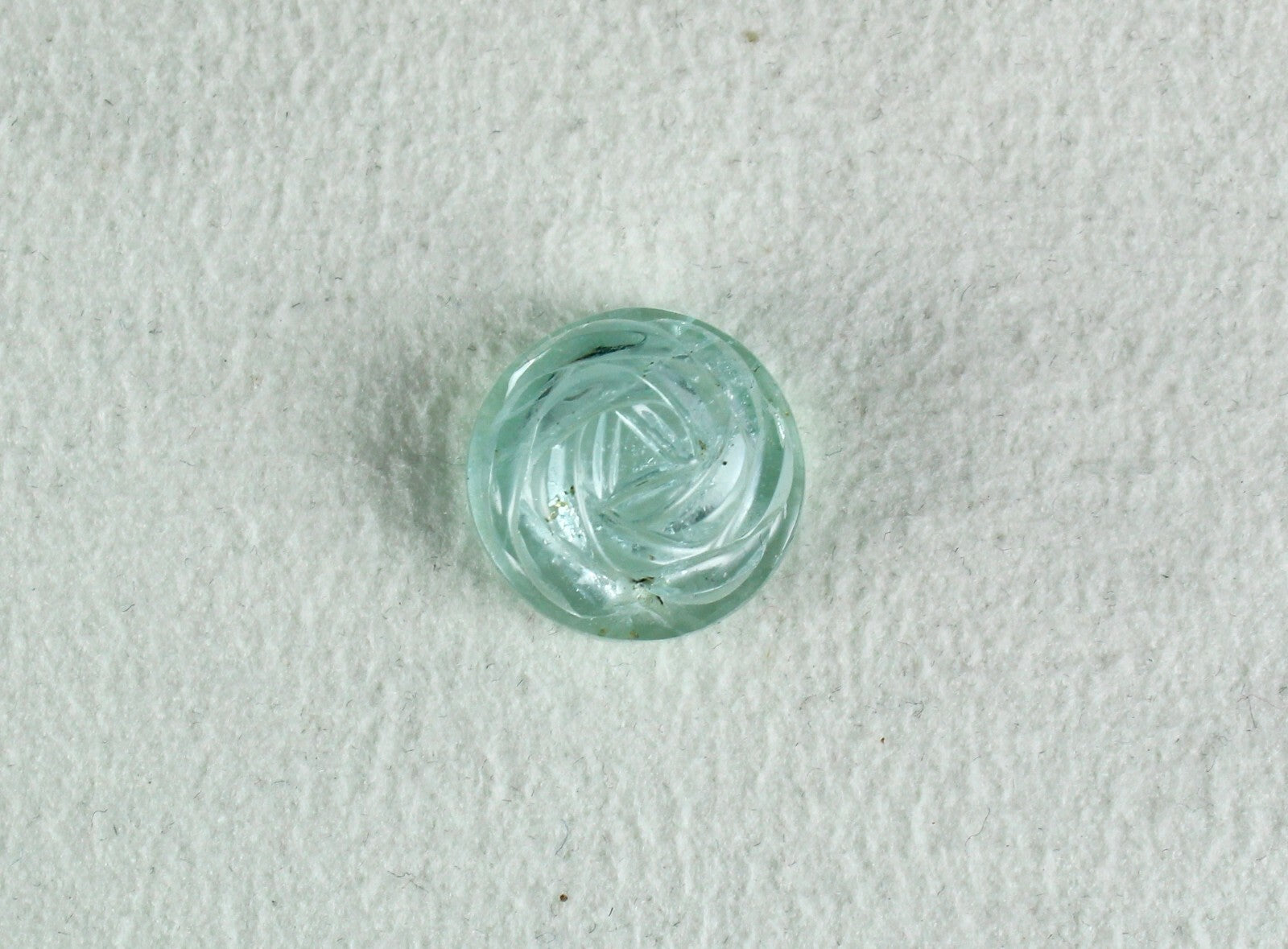 Natural Blue Aquamarine 12.48 Ct Flower Carved Gemstone Ring Pendant For Women