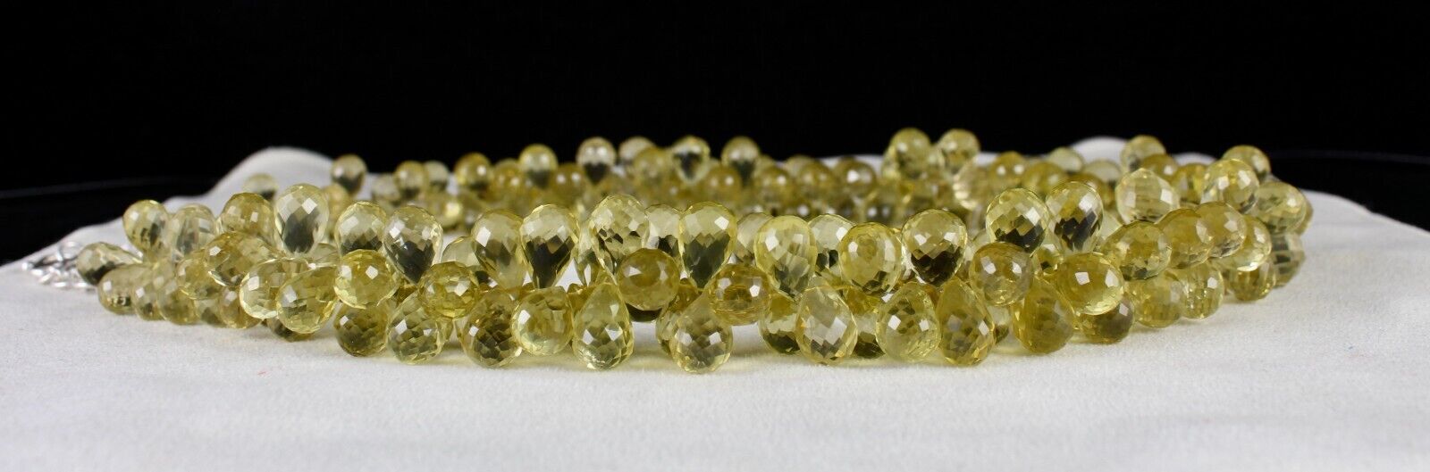 Natural Lemon Quartz Beads 1 L 1193 Ct Teardrops Yellow Gemstone Finest Necklace