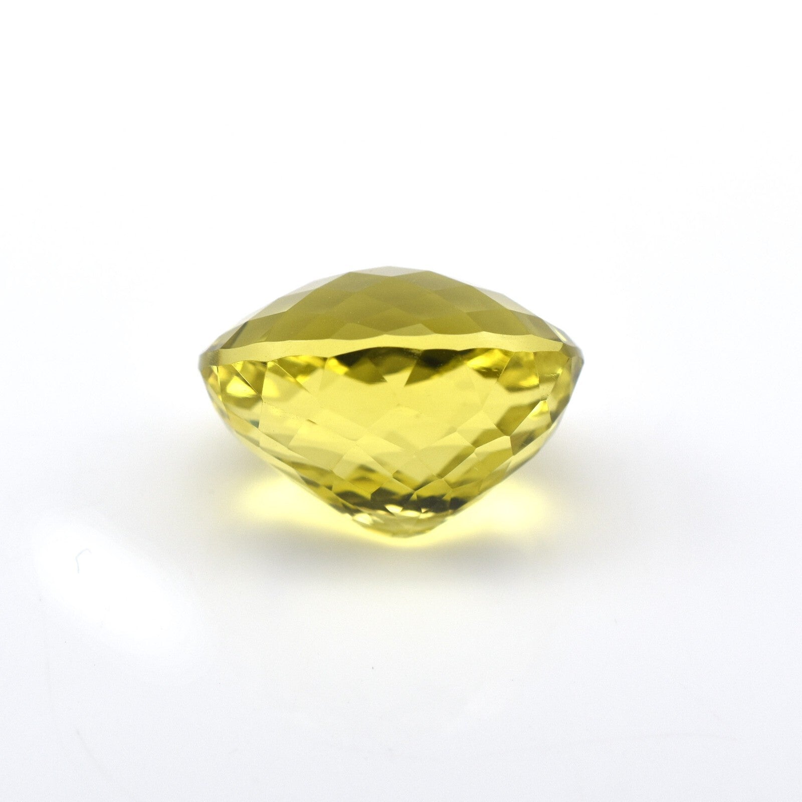 Natural Green Gold Lemon Quartz 23.60 Ct Oval Cut Gemstone Ring Pendant
