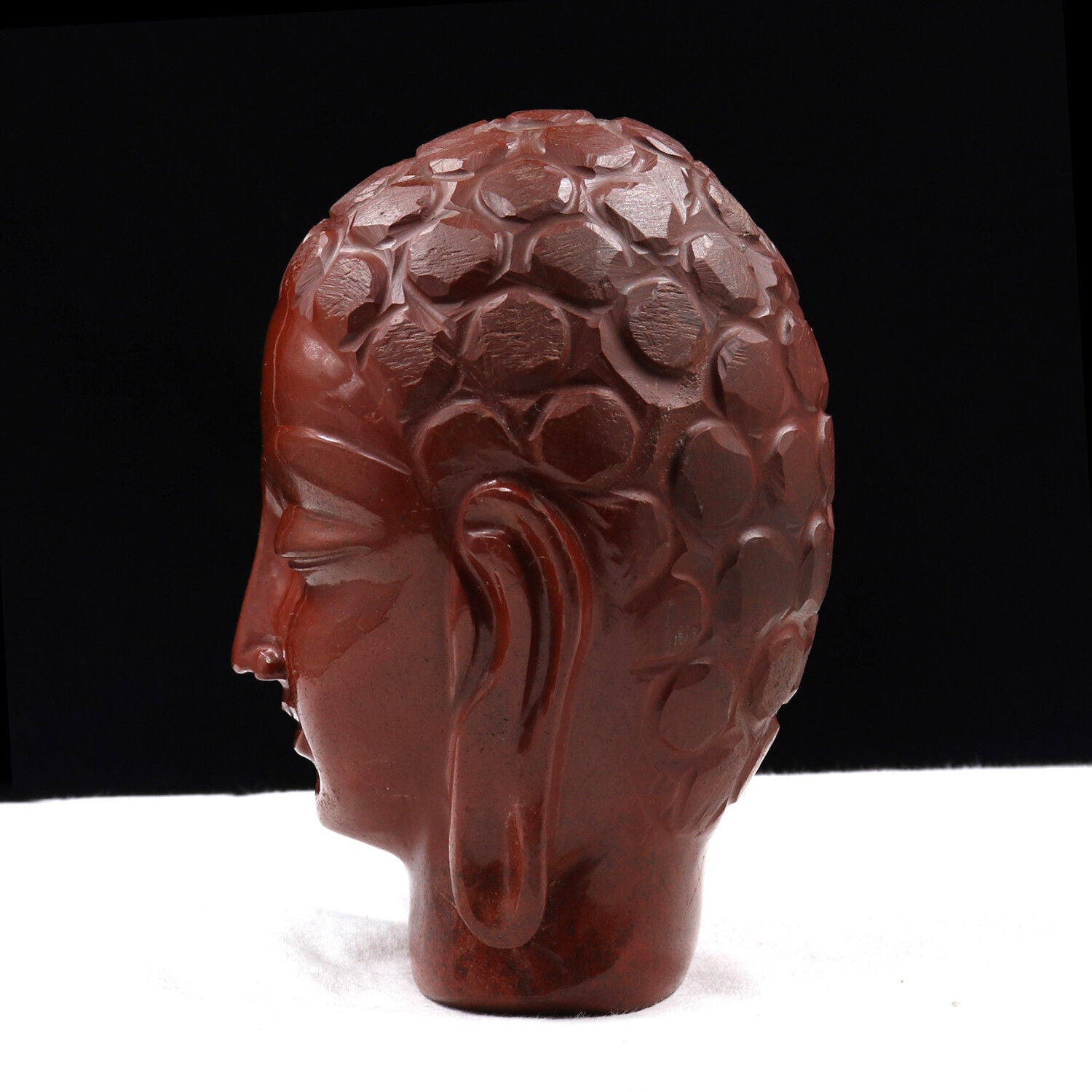 NATURAL RED JASPER BUDDHA HEAD 5325 CARATS GEMSTONE STATUE FOR HOME DECOR