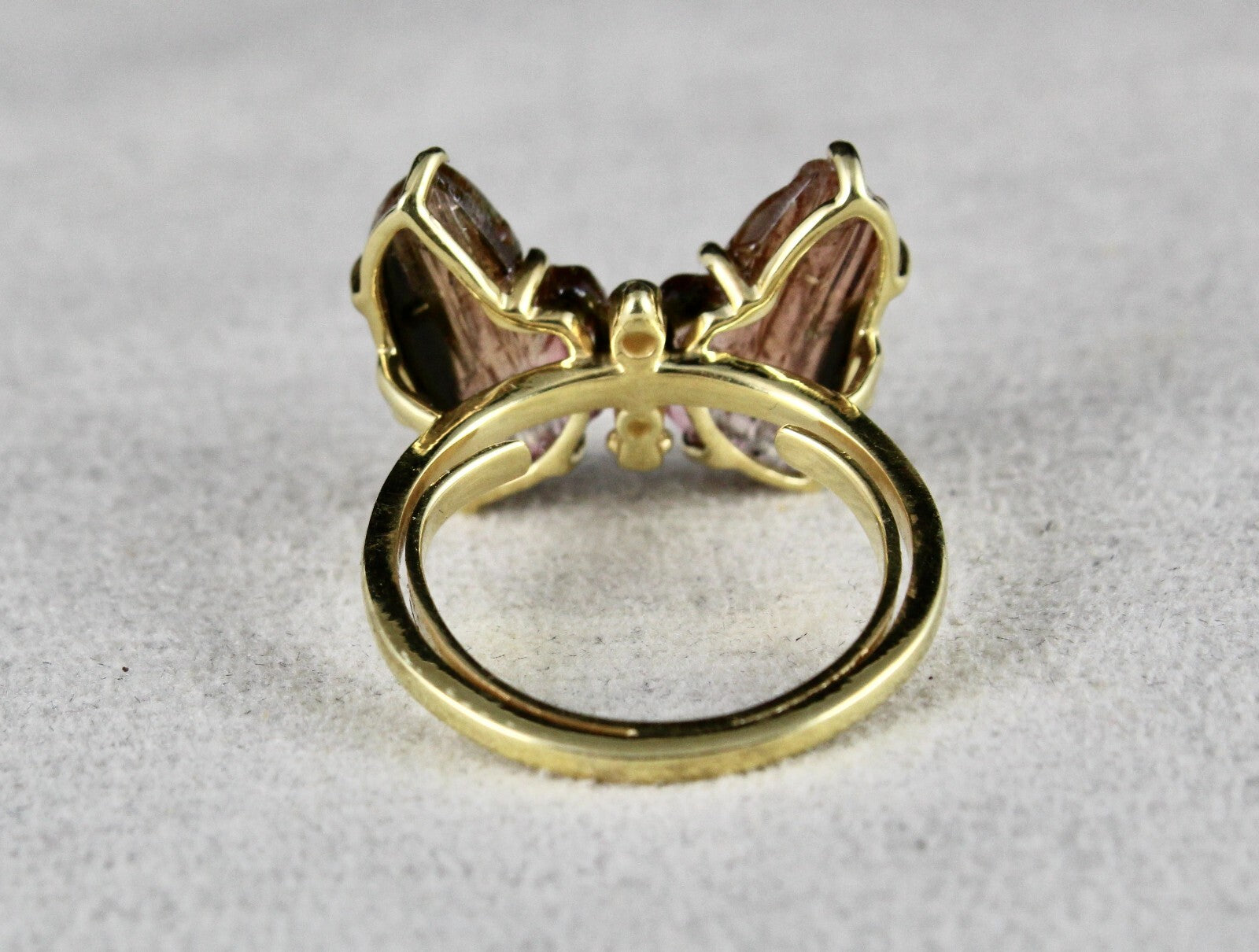 Tourmaline Multi Colour Butterfly 10ct Party Ring 925 Sterling Silver