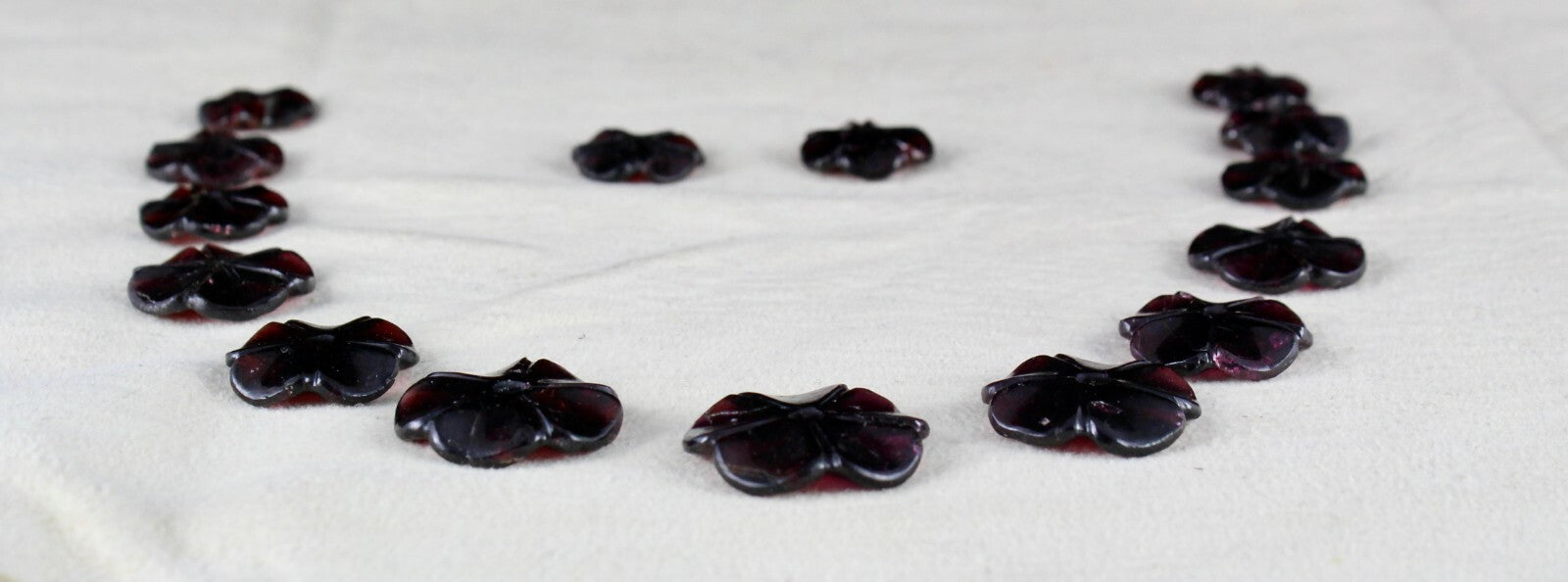 Natural Garnet Flower 15 Pcs 166ct Gemstone Ring Pendant Earring Set