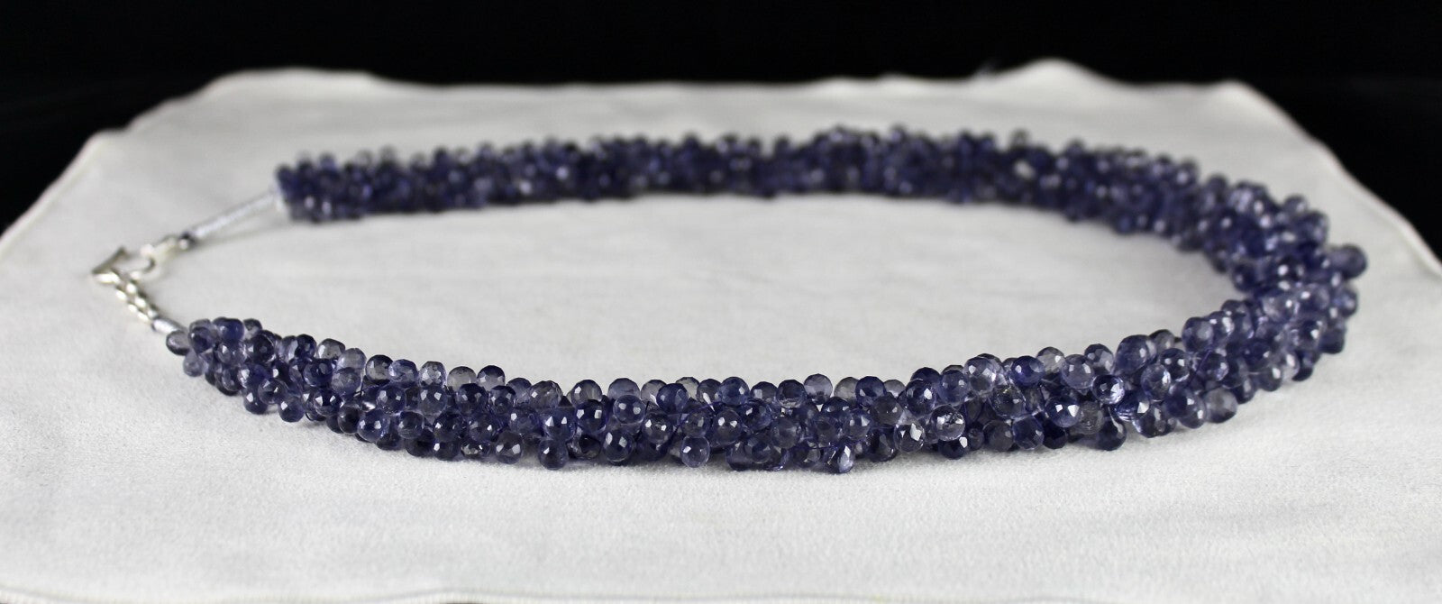 Certified Natural Iolite Briolette Teardrop Necklace 673 Ct Fashion Jewelry