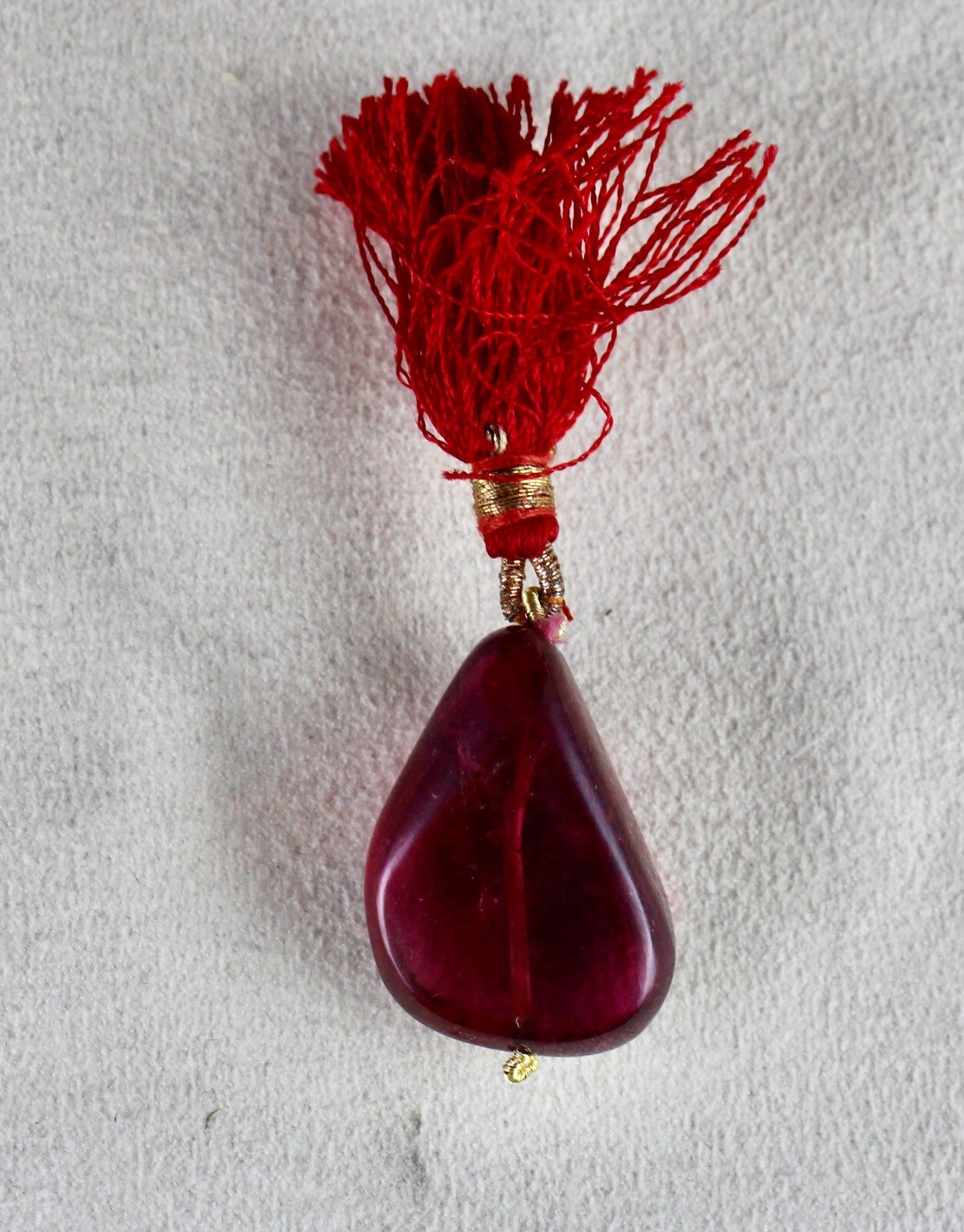 Certified Natural Pink Tourmaline Rubellite 56.70 Ct Tumble Bead Pendant