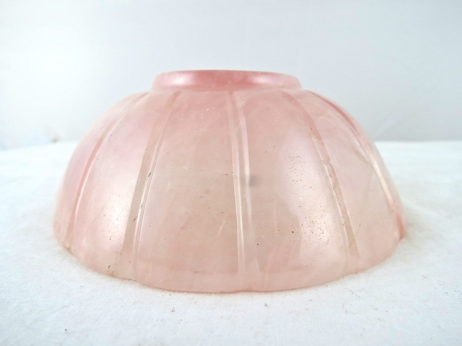4.25" Big Natural Rose Quartz Bowl 760 Ct Gemstone Home Decor