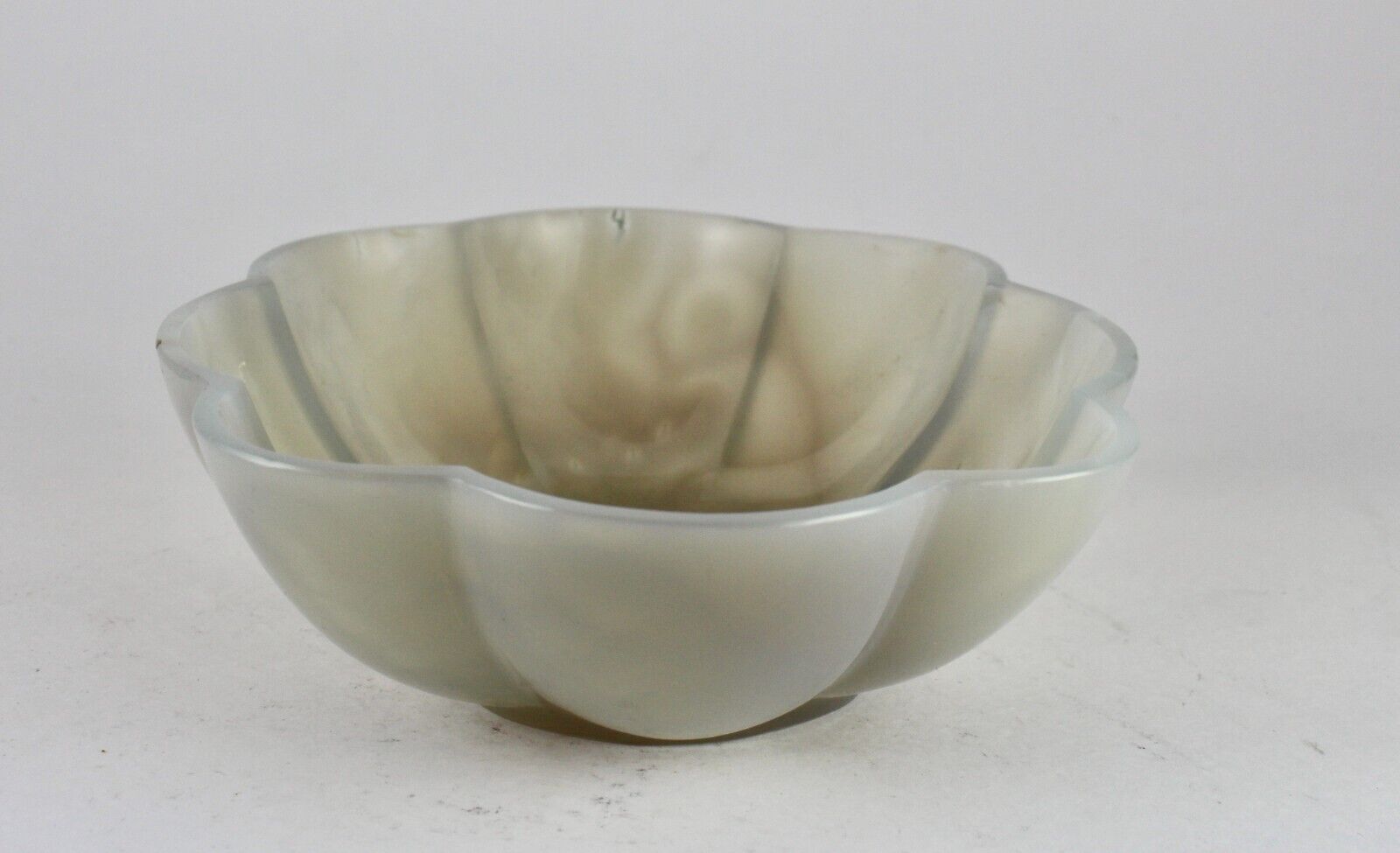 Handmade Natural Chalcedony Carved Oval 1629 Ct Gemstone Rare Bowl Home Decor