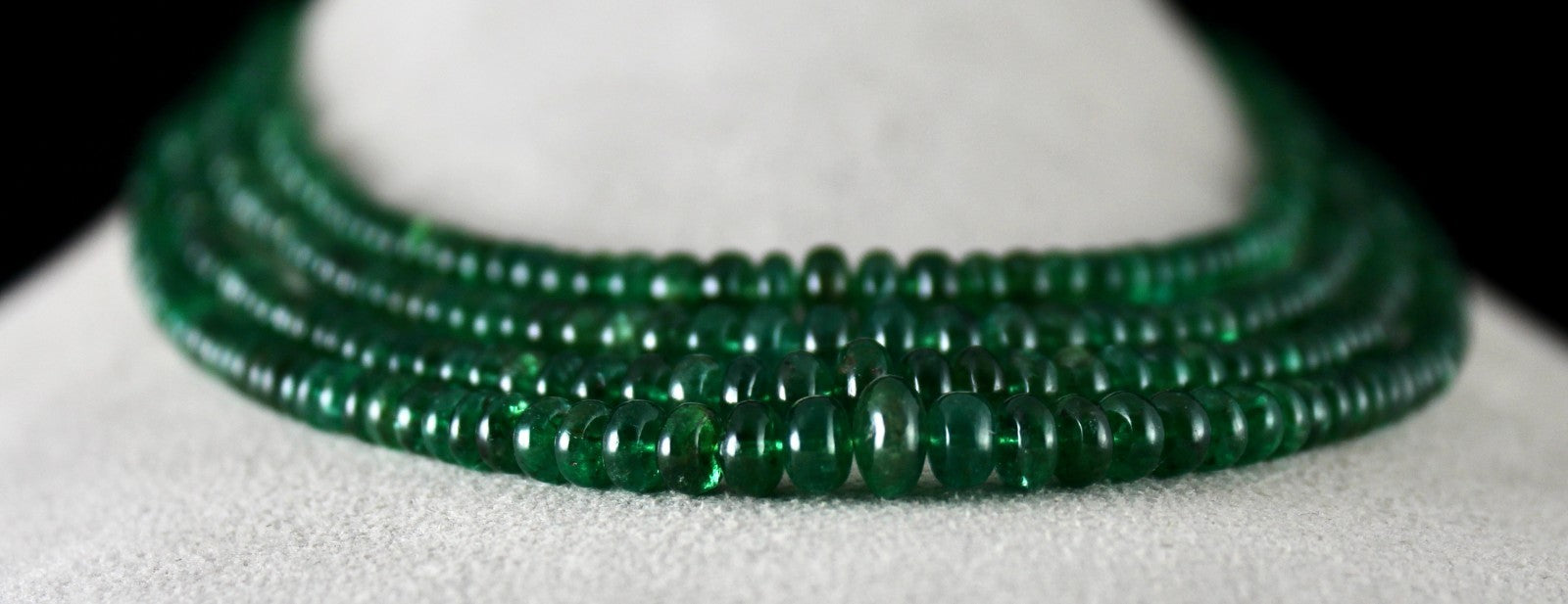 Certified Natural Emerald Diamond Beads Important Necklace 375 Ct Fine Gemstone