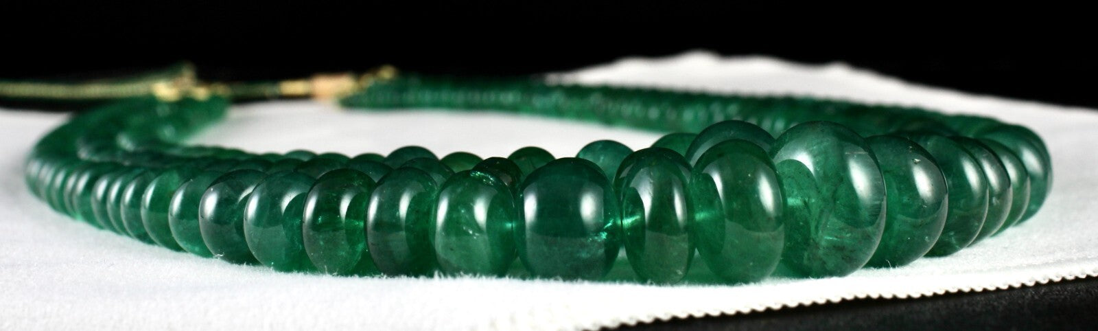 Certified Natural Emerald Round Beads Necklace 1073 Ct Certified Stones