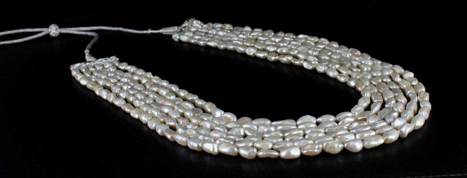 A+ GENUINE KESHI SOUTH SEA PEARL BEADS LONG 6 L 719 CT GEMSTONE FINEST NECKLACE