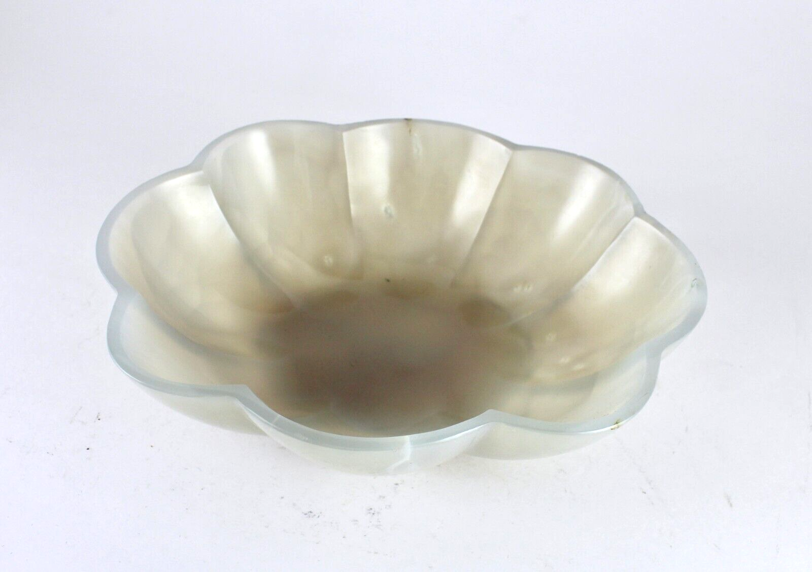 Handmade Natural Chalcedony Carved Oval 1629 Ct Gemstone Rare Bowl Home Decor