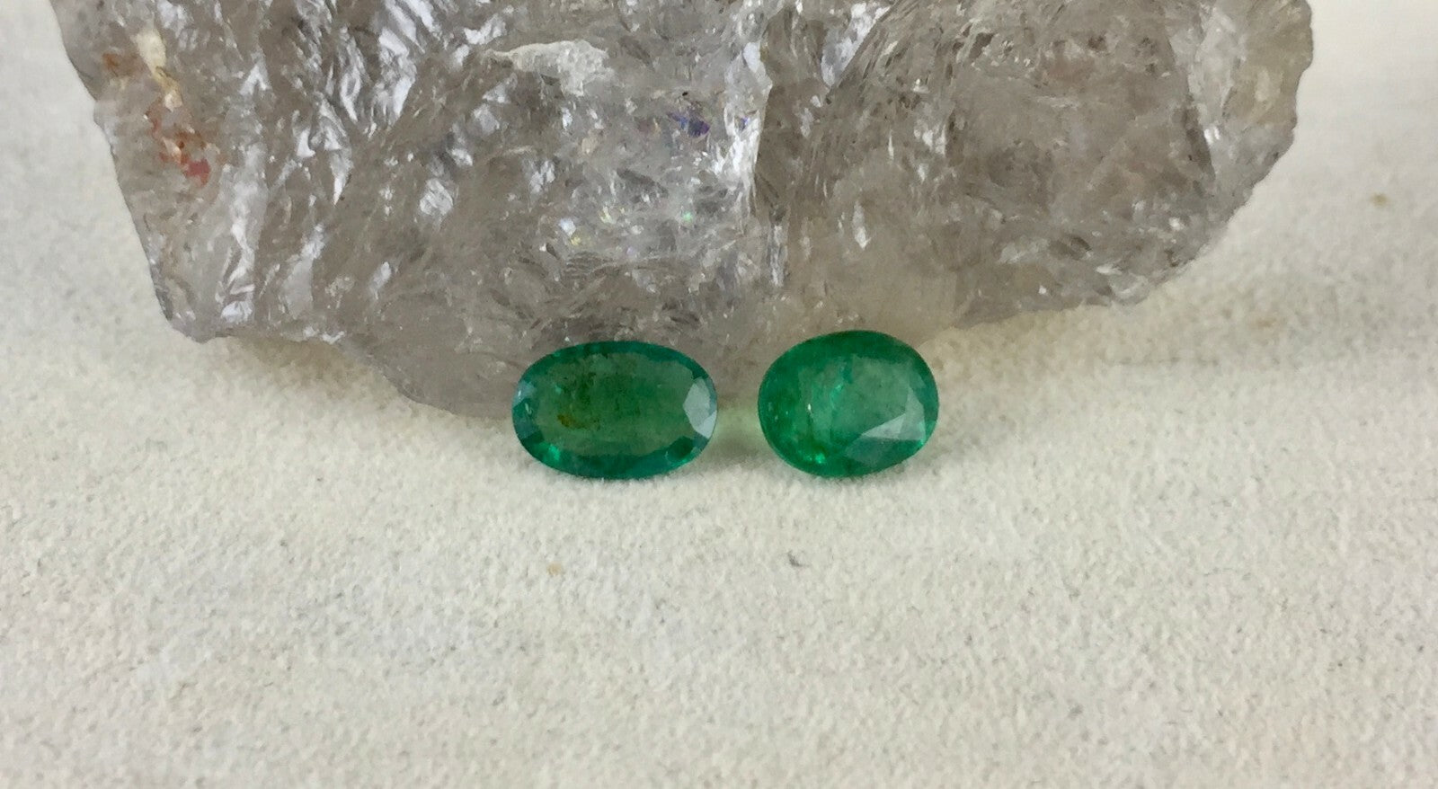 Certified Natural Earth Mined Zambia Emerald Oval 5 Pcs 10 Ct Gemstone Set