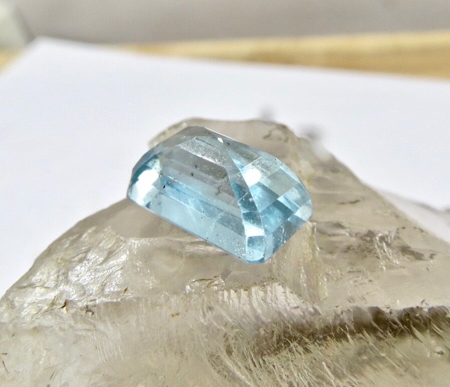 Natural Blue Aquamarine Octagon Cut 13X8mm 8.53 Ct Loose Gemstone Ring Pendant