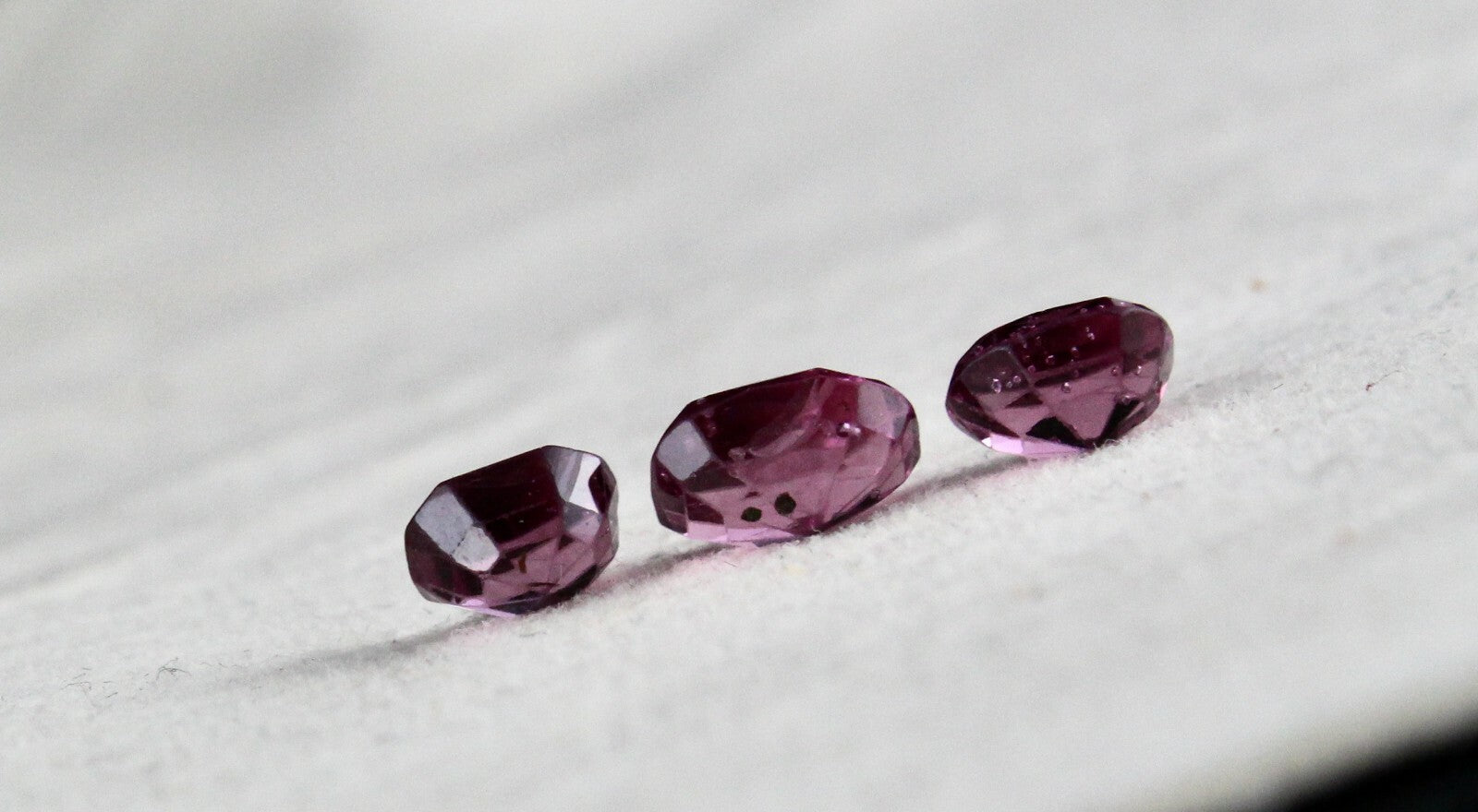Certified Antique Natural Spinel Old Cushion 3 Pcs 5.08 Cts Gemstone For Ring