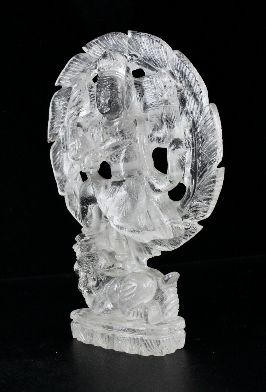 SPIRITUAL NATURAL ROCK CRYSTAL QUARTZ LORD SHIVA NATRAJ 2670 CTS GEMSTONE STATUE