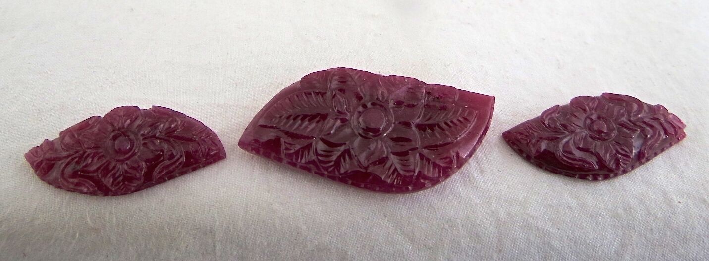 41X19 MM CLASSIC AFRICAN RUBY CARVED 83.50 CARATS GEMSTONE FOR EARRING PENDANT