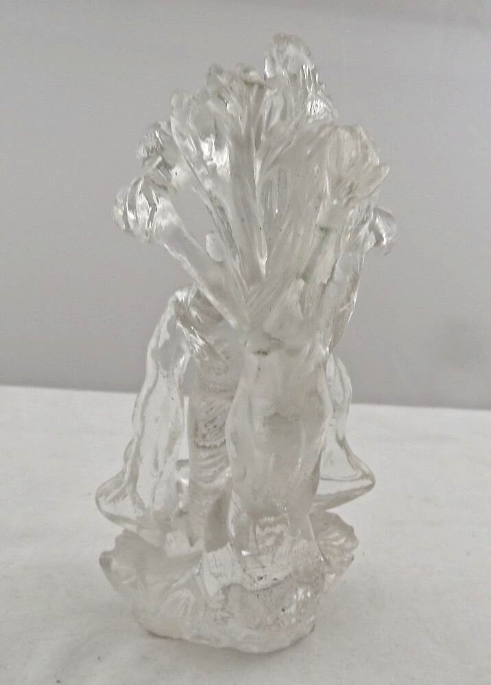 SPIRITUAL NATURAL ROCK CRYSTAL QUARTZ LORD KRISHNA 1190 CTS GEMSTONE STATUE 