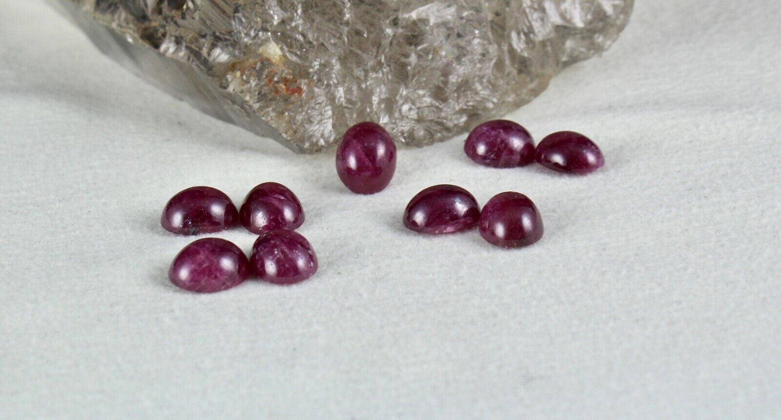 10X8MM NATURAL NO HEAT RUBY OVAL CABOCHON 9 PCS 38.25 CARATS GEMSTONE BRACELET