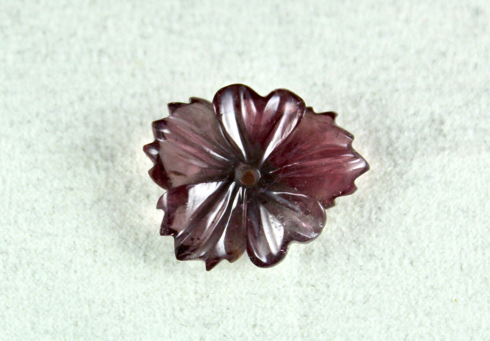 Natural Tourmaline Carved Flower 24.40 Ct Gemstone For Designing Ring Pendant