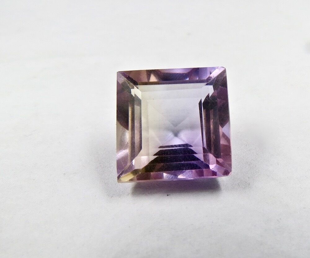 15MM NATURAL AMETRINE CUT SQUARE 15.20 CARATS GEMSTONES FOR RING DESIGNING