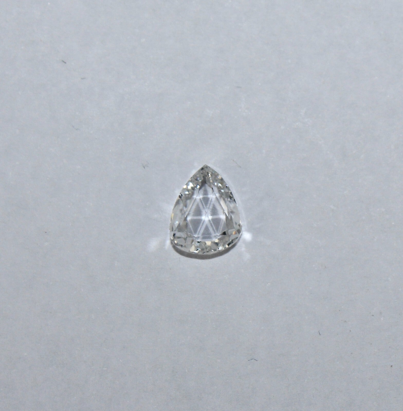 Certified Natural Rose Cut White Diamond Pear 0.74 Ct Loose Stone For Ring