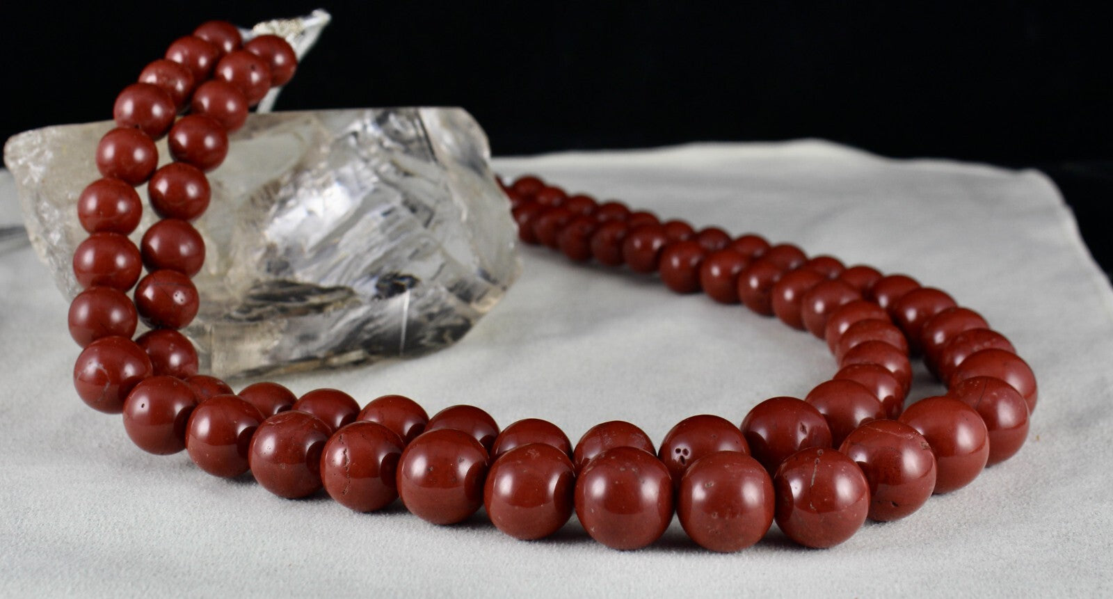 Natural Red Jasper Beads Round 1300 Ct Fashion Gemstone Necklace