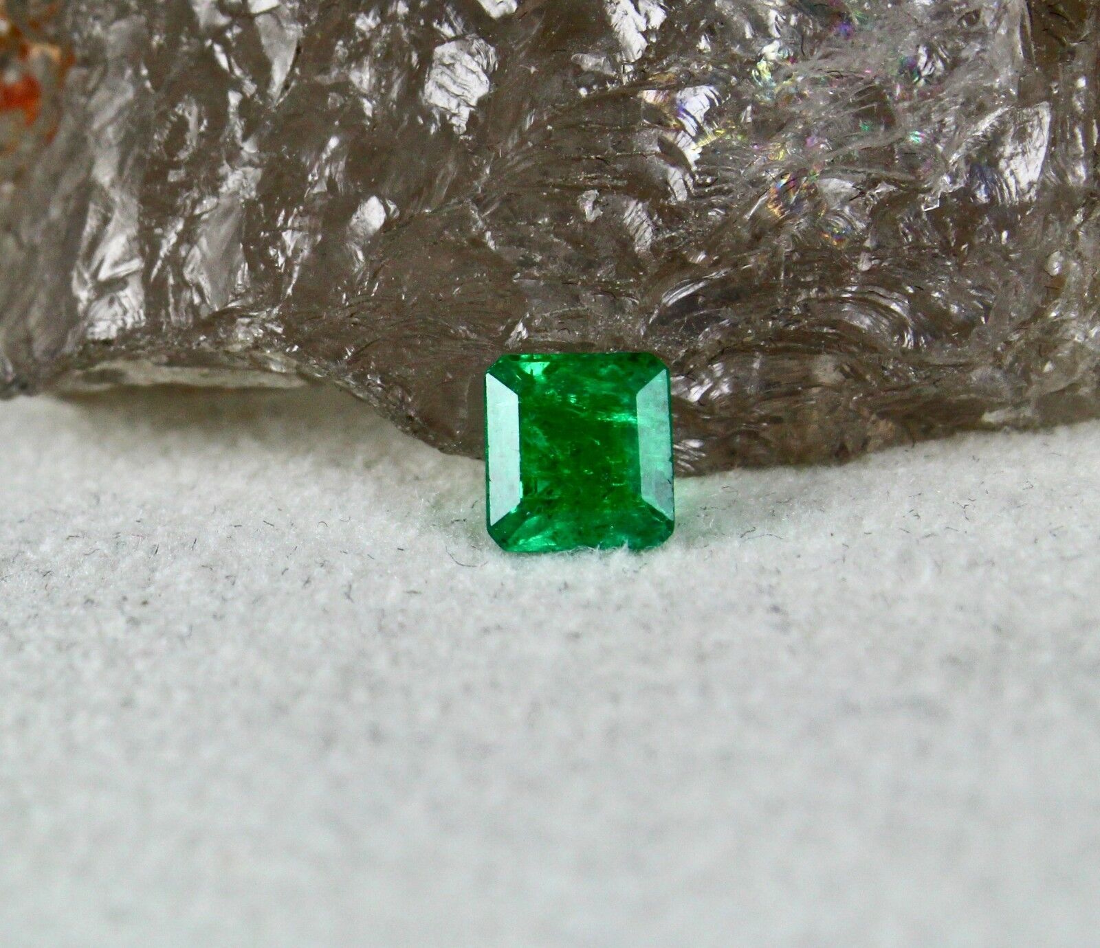 Earthmined Natural Emerald 5mm Square Cut 3 Pcs 2.08 Cts Gemstone Designing Ring