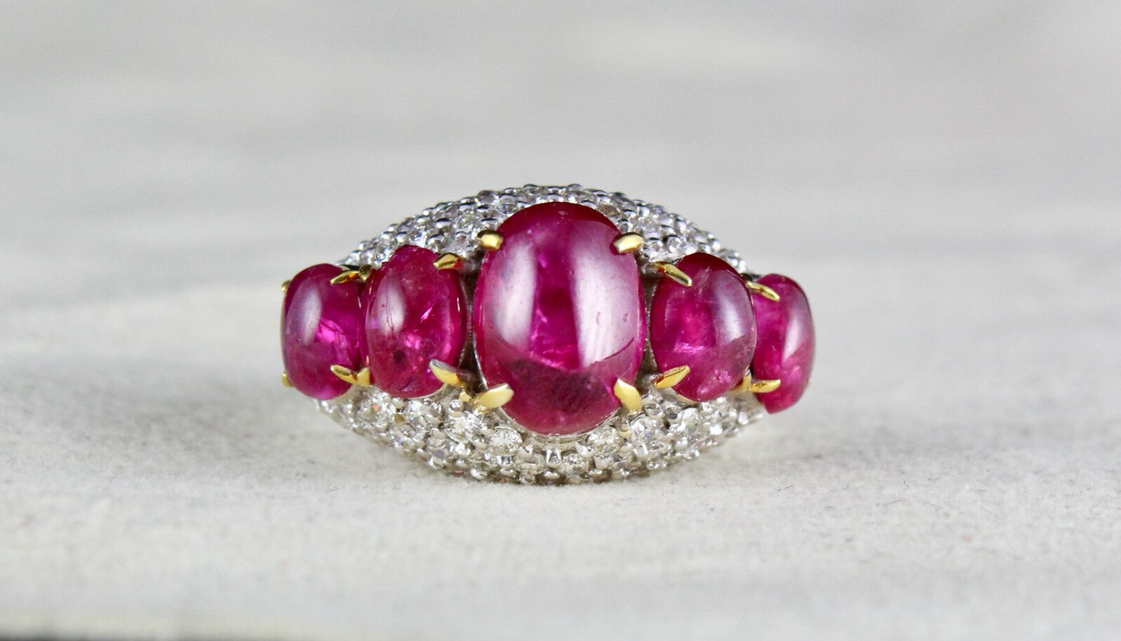 Certified Natural Ruby Diamond 18k Gold Ring 10ct Untreated Burma Gemstone