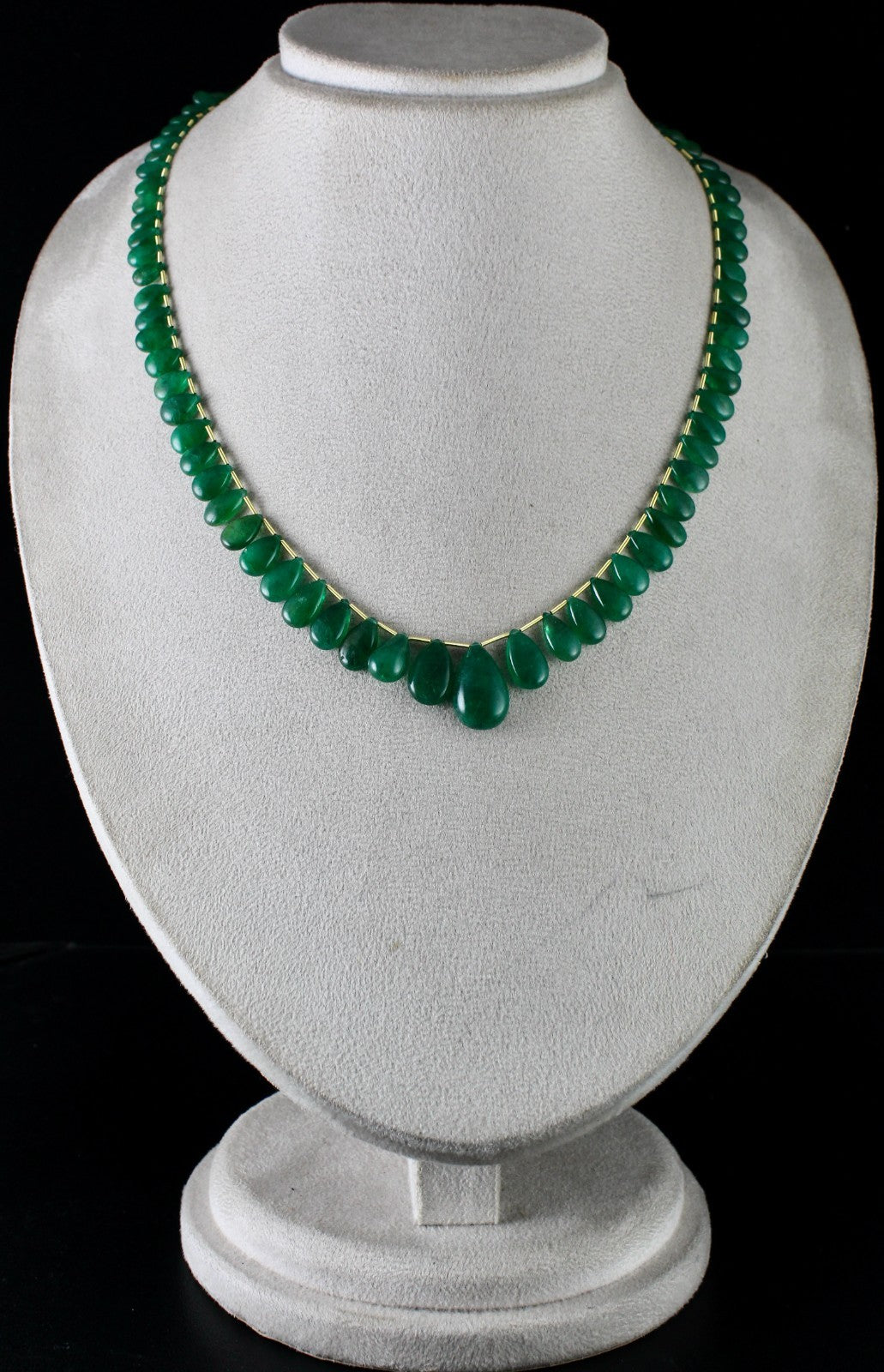 Certified Natural Emerald Teardrop Necklace 174.42 Ct Hanging Gemstone Designing