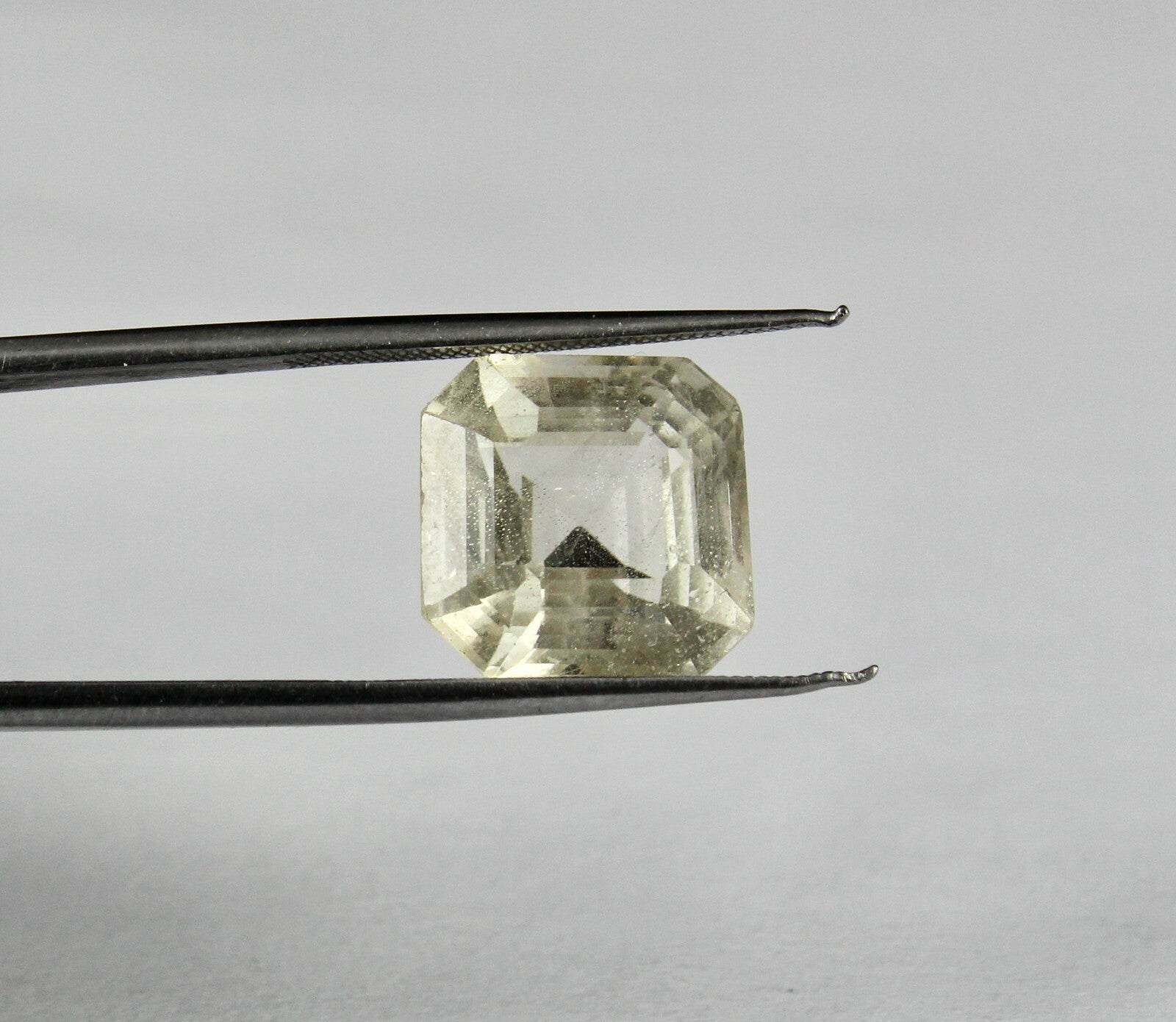 Certified Natural Unheated Yellow Sapphire 10.70ct Octagon Sterling Silver Ring