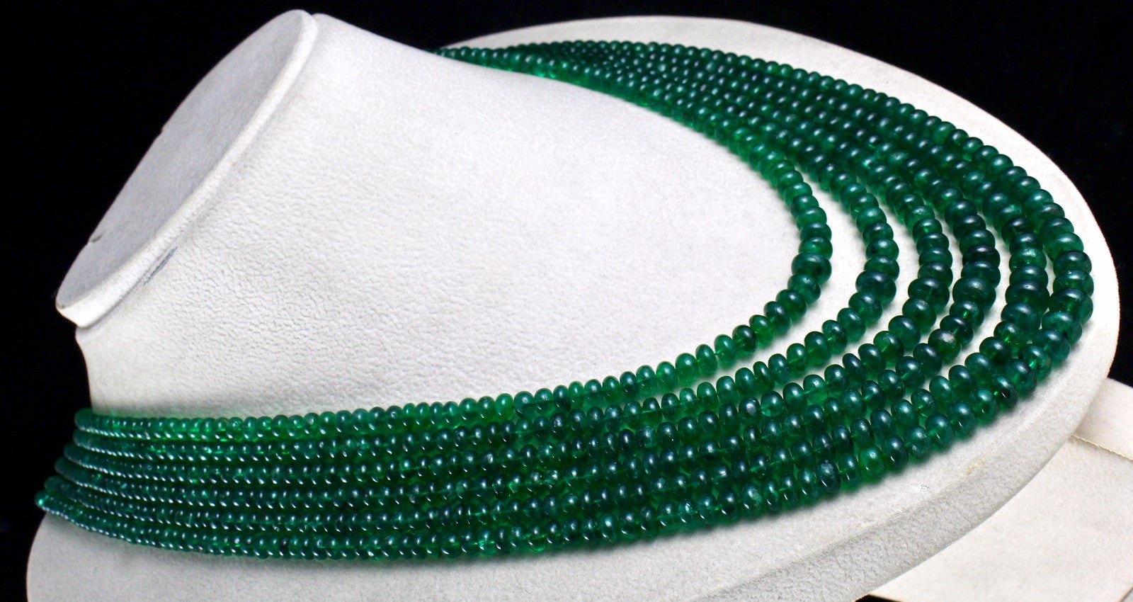 Certified Natural Zambian Emerald Beads Necklace 6mm L 754 Ct Gemstone Party
