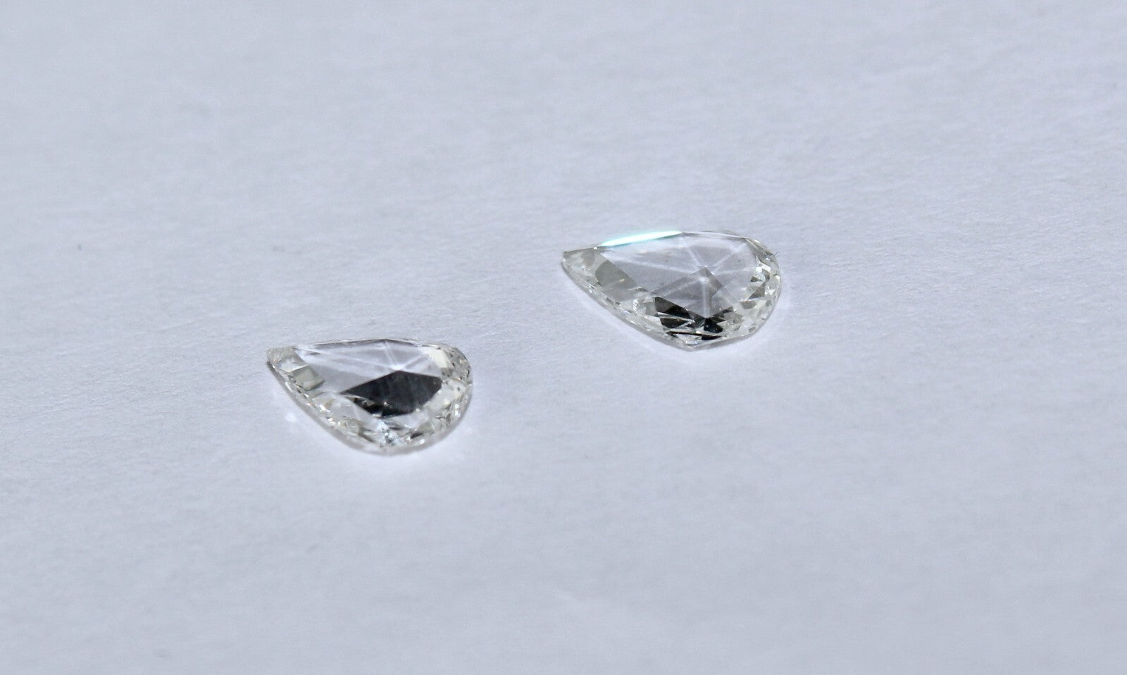Certified Natural Rose Cut Diamond 1.11 Ct Pear Shape Pair Loose Gemstones