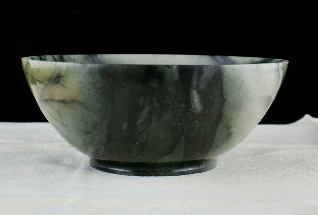 1660 Ct Natural Green Agate Carved Designer Round Bowl For Home Decor