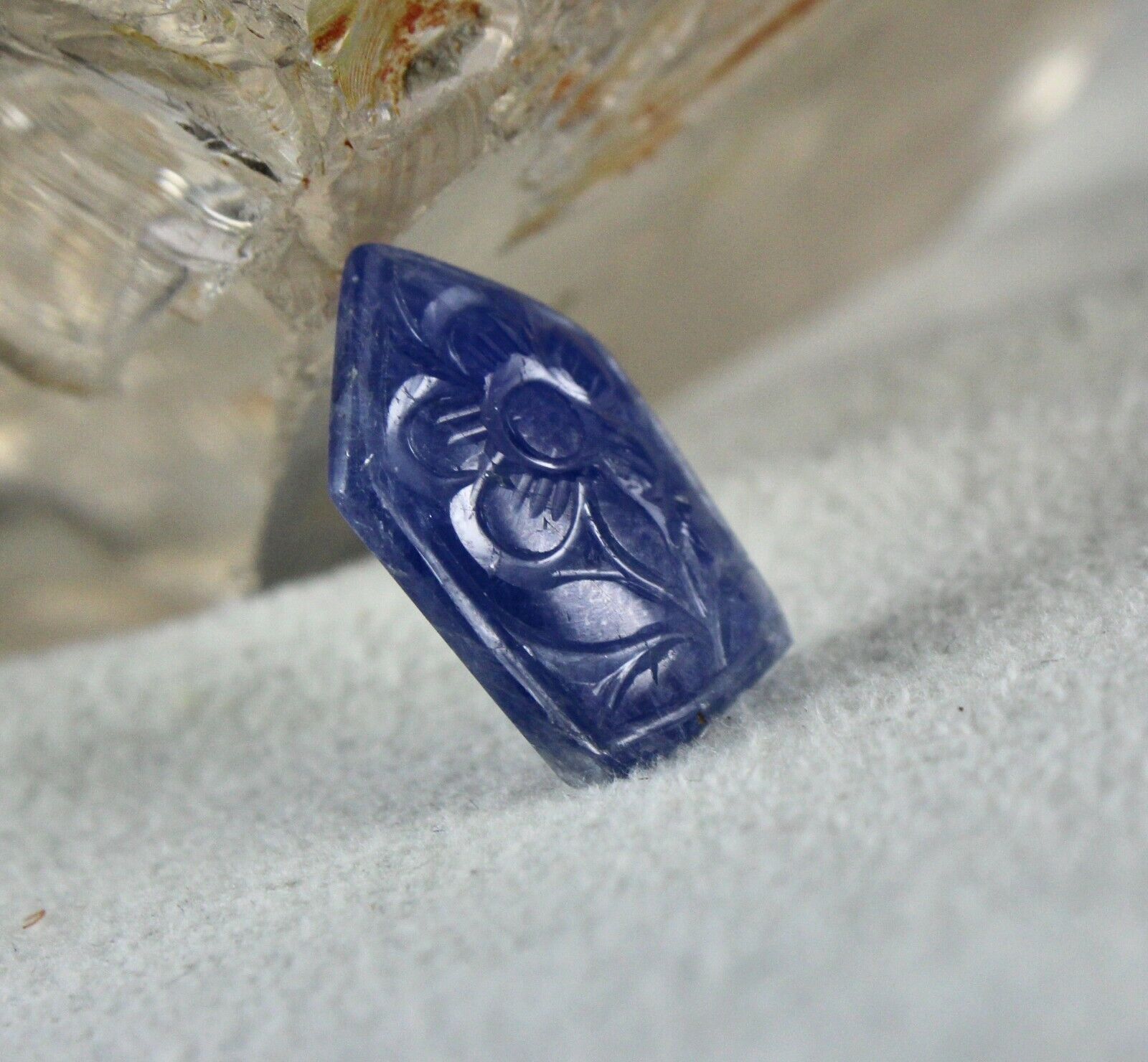 NATURAL UNTREATED BLUE SAPPHIRE CARVED 2 PCS 25.90 CARATS GEMSTONE RING PENDANT