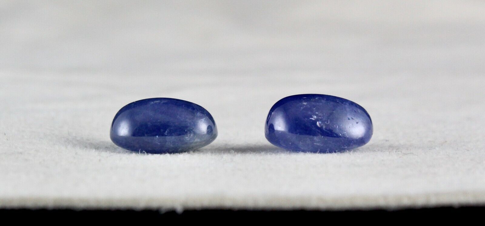 Natural Blue Sapphire Earring Cabochon Oval Pair 16.70 Carats Gemstone Designing