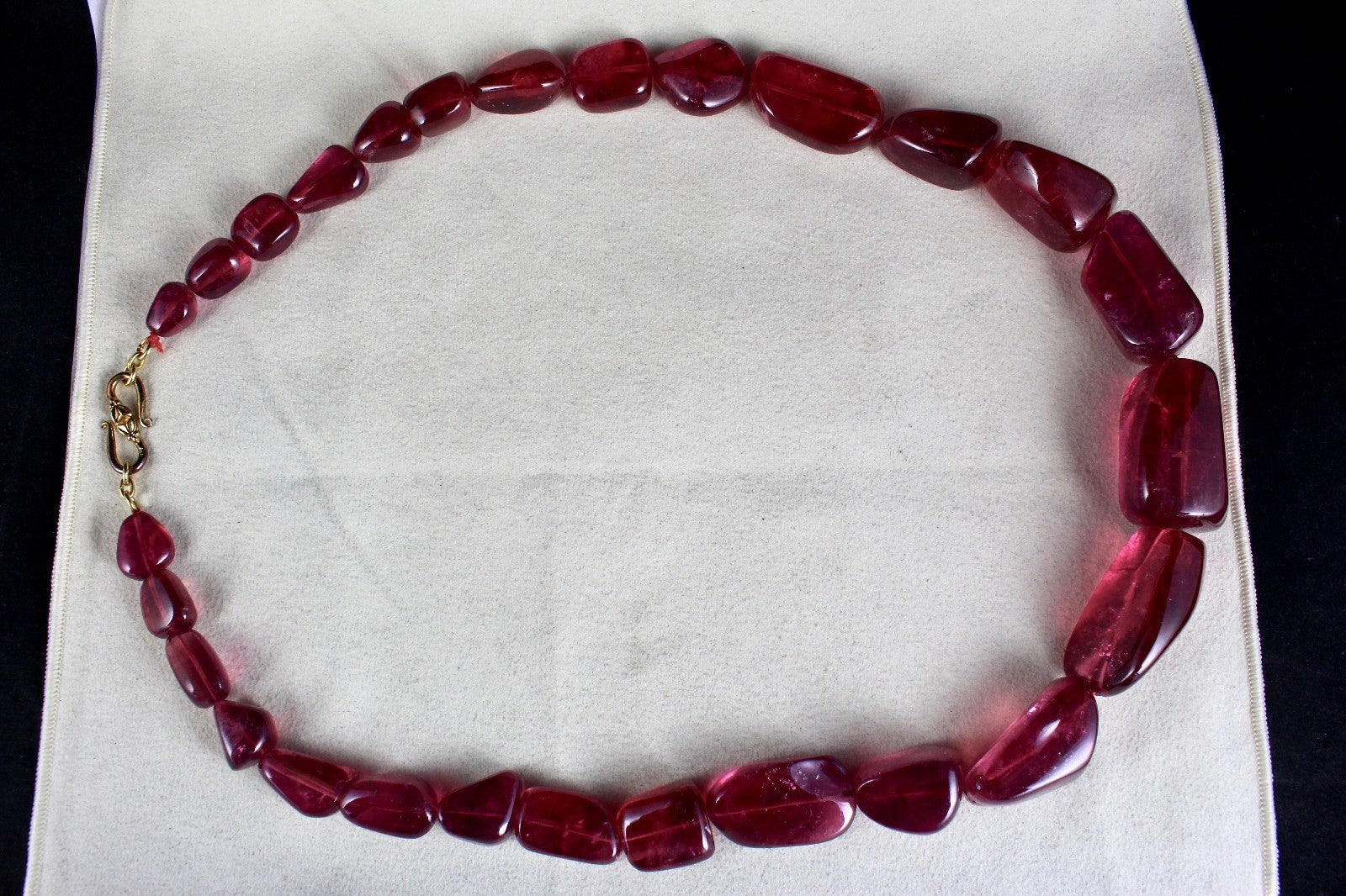 Certified Natural Pink Tourmaline Rubellite 1825 Ct Beads Nugget Necklace 40mm