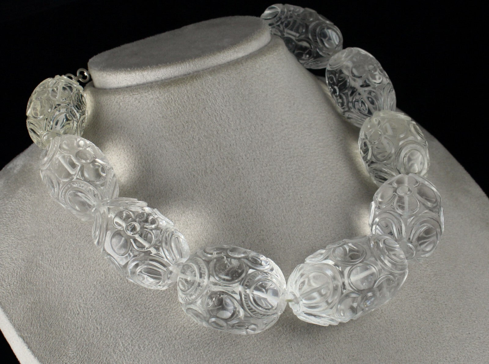 Certified Natural White Rock Crystal Quartz Oval Beads 2410ct 9pcs Gemstone