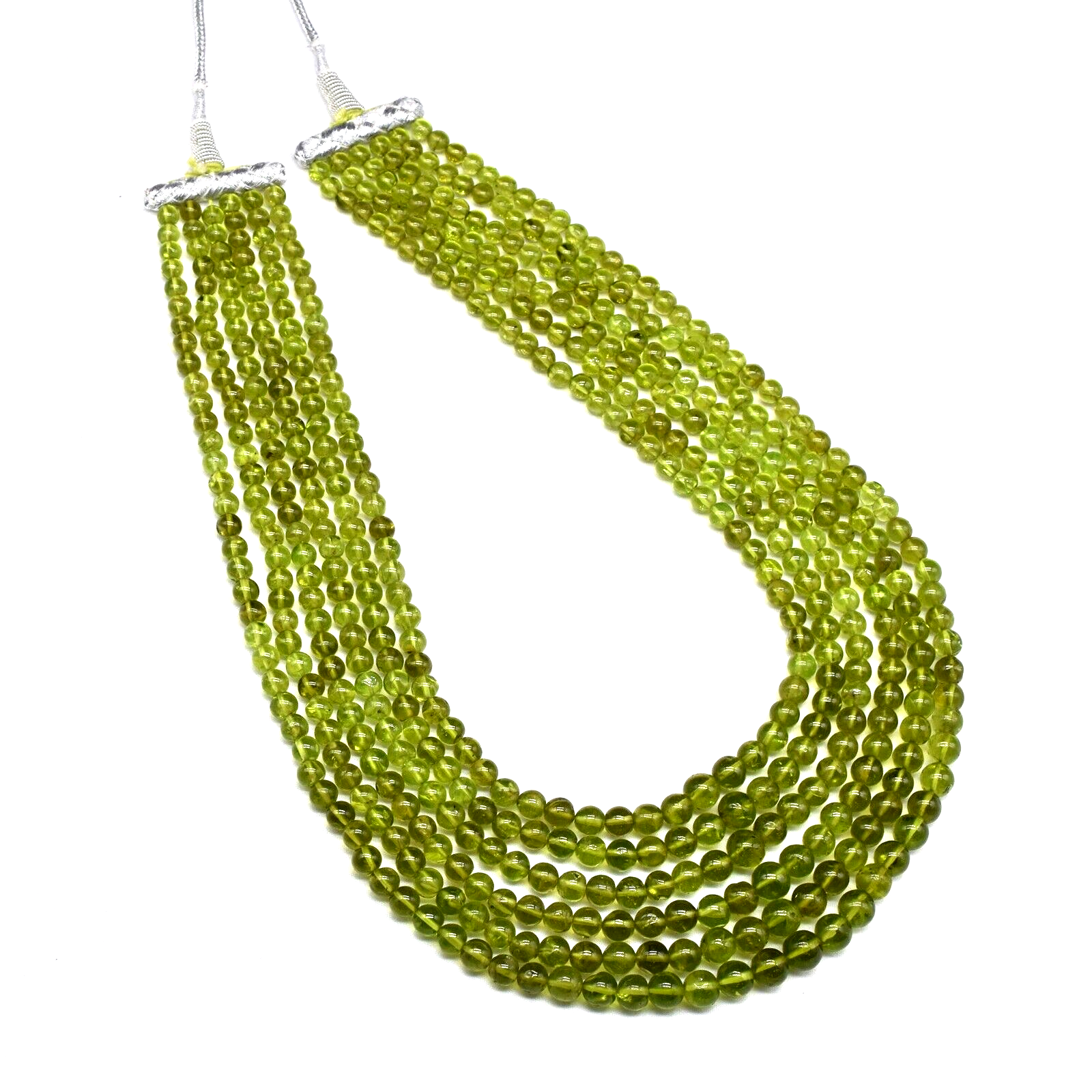 Natural Peridot Necklace Beads Round 6 L 1004 Ct Semi Precious Drilled Gemstone